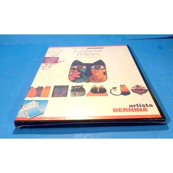 Laurel Burch Fantastic Felines Vtg 2002 NIP Studio Bernina 766 Embroidery Card - Picture 11 of 11